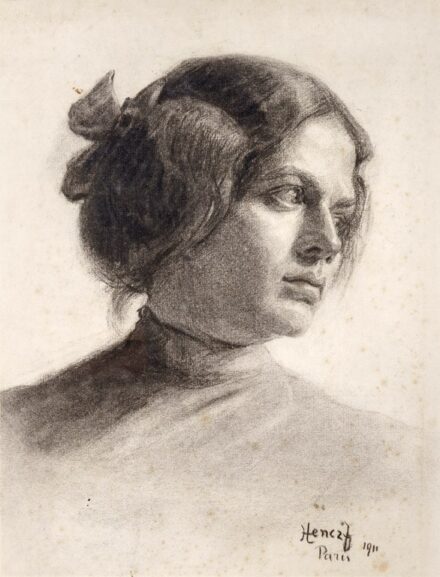 Hencz János (1883-?): Leányportré, 1911