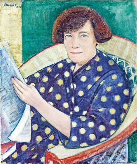 Basch Edit (1895-1980): Hölgy pöttyös köntösben, 1932