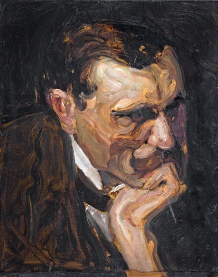 Scheiber Hugó (1873-1950): Férfi portré, 1917 körül