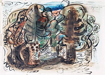 Bene Géza (1900-1960): Tájkép fákkal