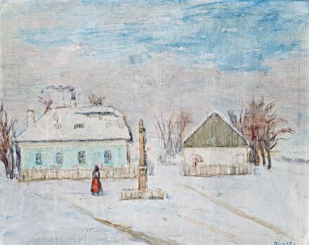 Kunffy Lajos (1869-1962): Kisváros télen