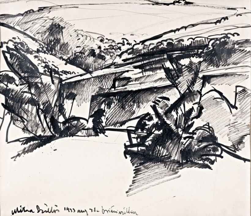Magyar festő, 20. sz. eleje: "Mátraszőlősi dombok", 1923