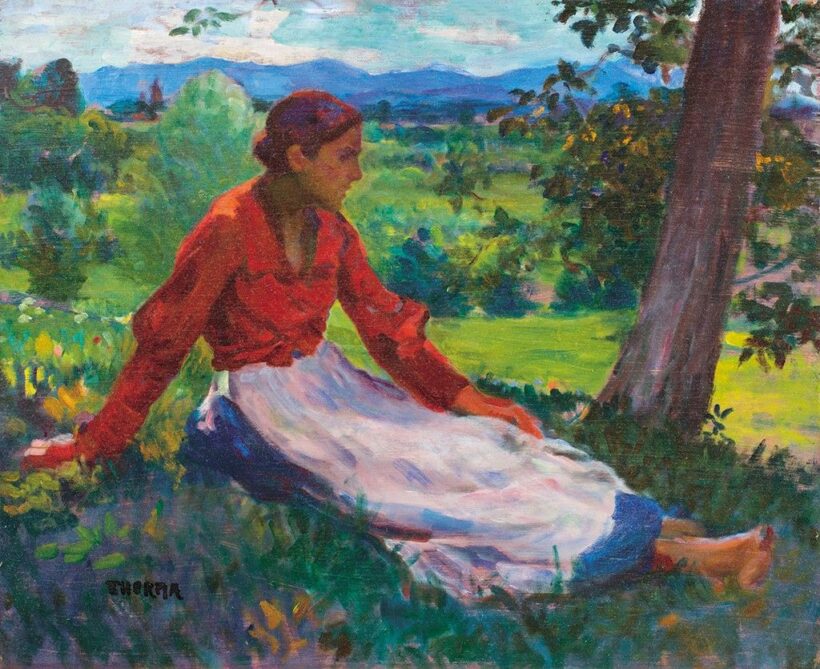 Thorma János (1870-1937) Ülő nő, 1930 körül