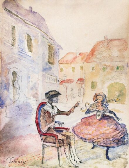 Gulácsy Lajos (1882-1932) Utcai jelenet