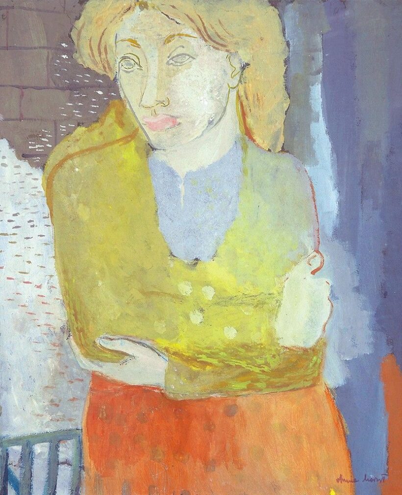 Anna Margit (1913-1989) Téglafal előtt