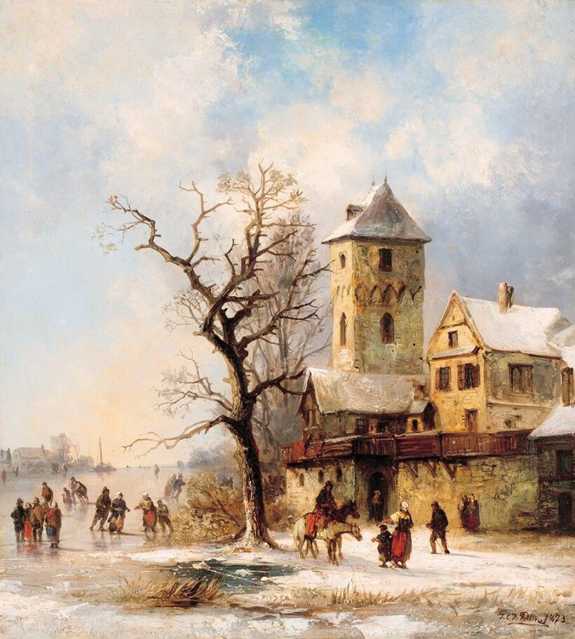 Püttner, Josef Carl Berthold (1821-1881) Korcsolyázók, 1873