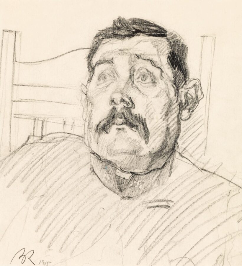 Berény Róbert Varró István katonaruhában, 1915