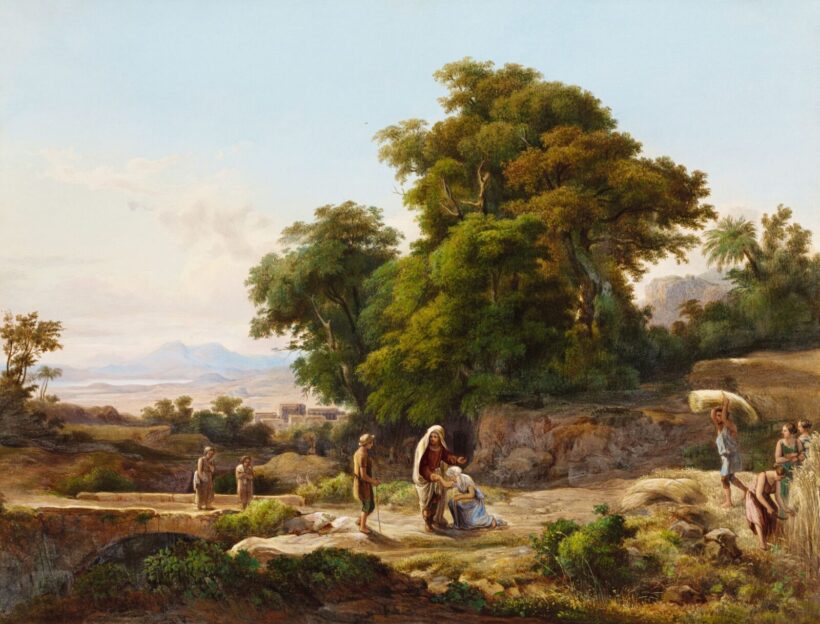 id. Markó Károly Romantikus táj (Ruth és Boáz találkozása), 1859 körül