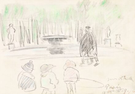 Vaszary János Párizsi parkban (Jardin des Tuilleries), 1925