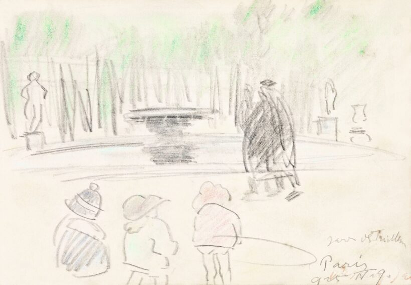 Vaszary János Párizsi parkban (Jardin des Tuilleries), 1925