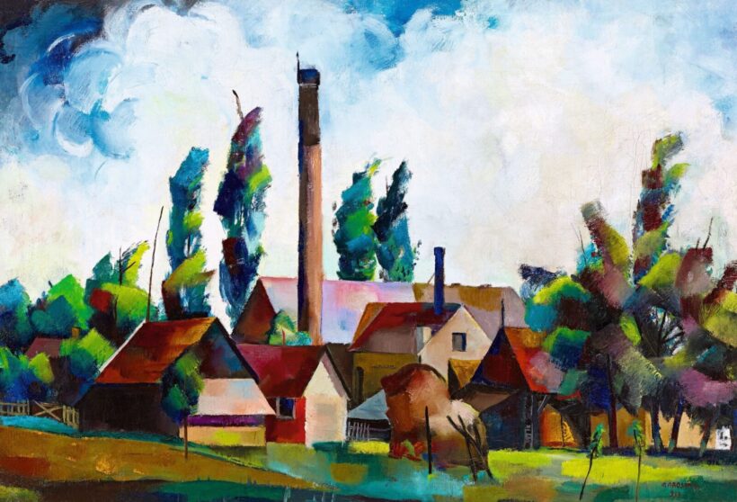 Marosán Gyula Táj házakkal, 1933