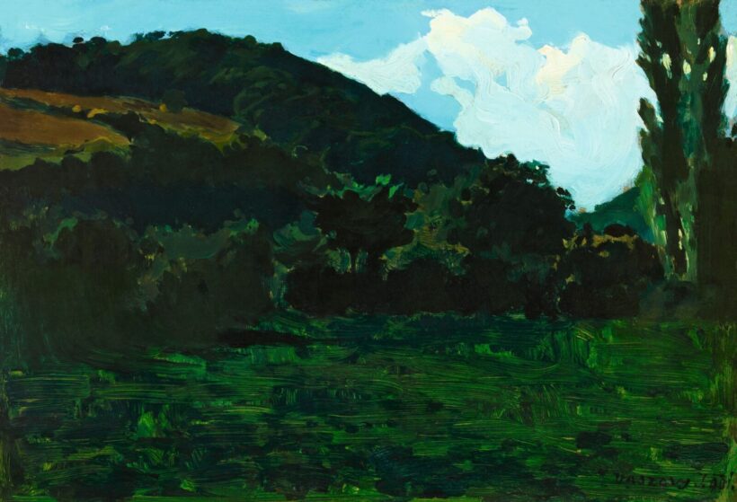 Vaszary János Tájkép gomolygó felhőkkel, 1901