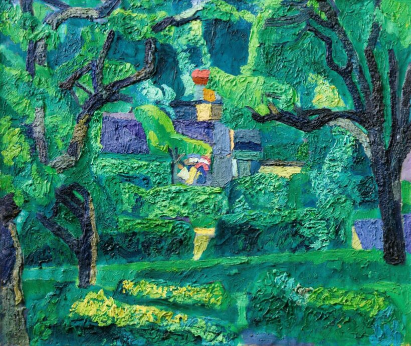 Gruber Béla Kert bukszusokkal, 1963