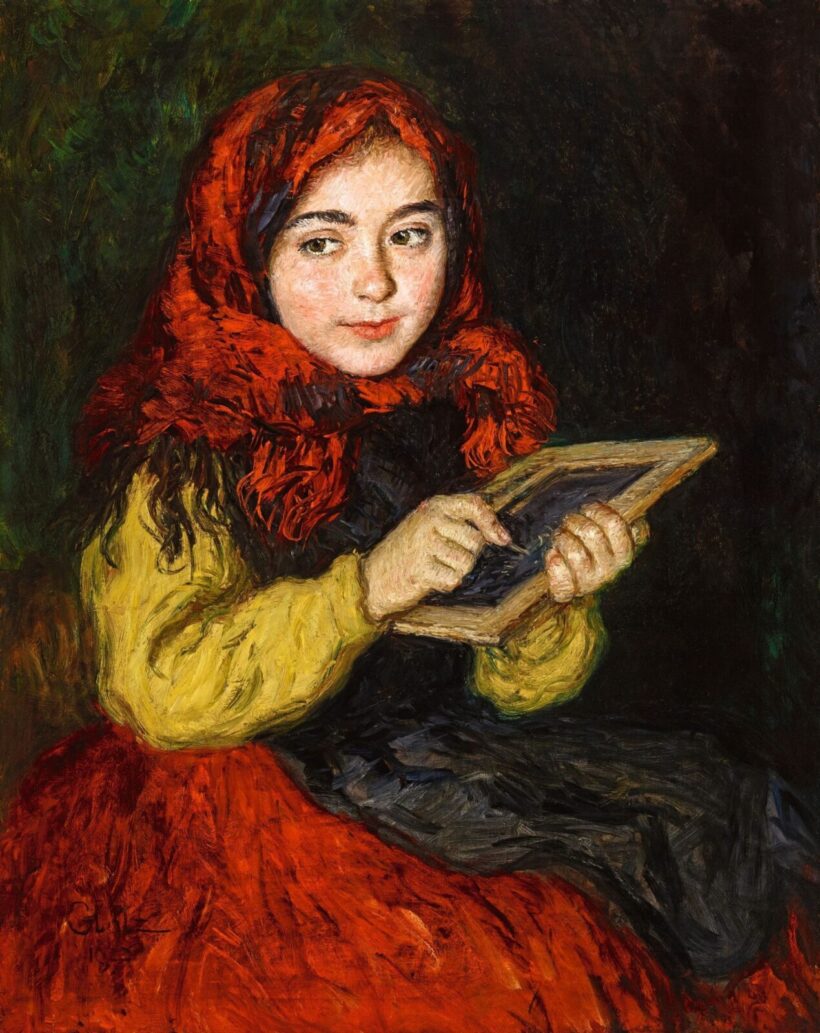 Glatz Oszkár Kislány palatáblával, 1922