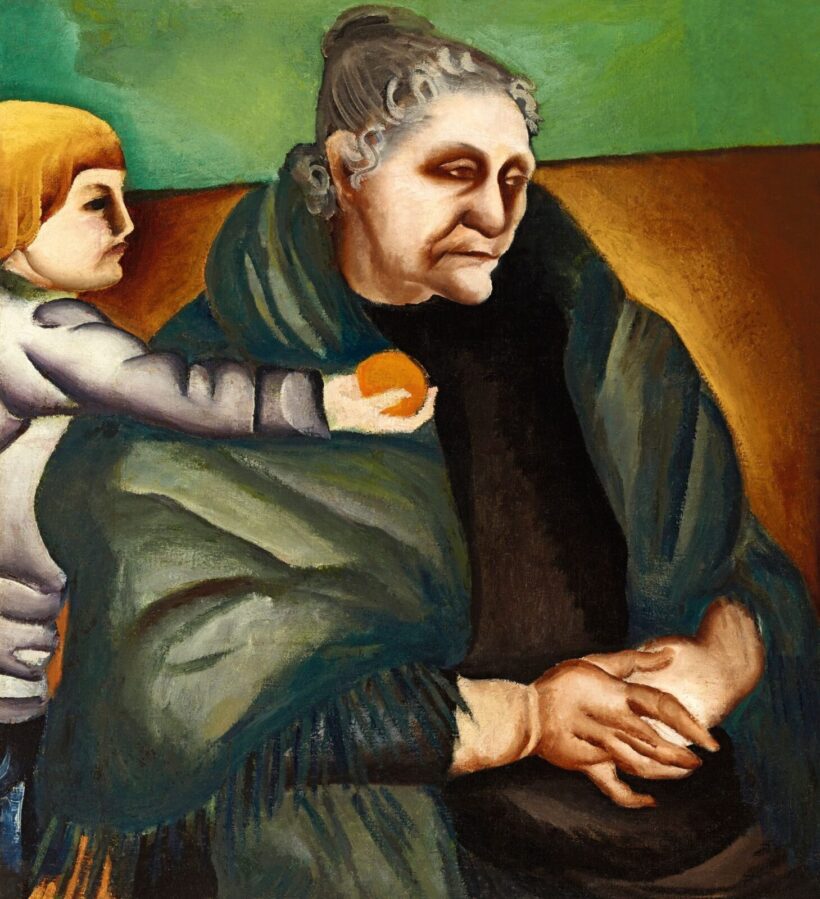 Lehel Mária Nagymama unokájával, 1911 körül