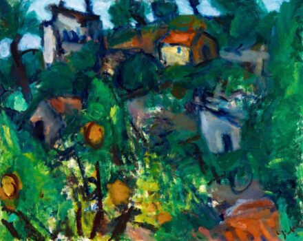 Czóbel Béla Dél-francia táj narancsfával, Cagnes, 1936-37