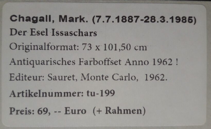 Marc Chagall - Der Esel Issaschars - Image 2