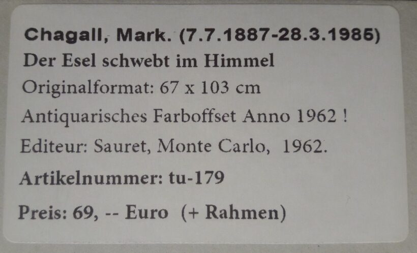 Marc Chagall - Der Esel schwebt im Himmel - Image 2