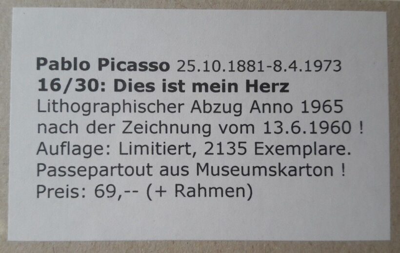 Pablo Picasso - Dies ist mein Herz - Image 2