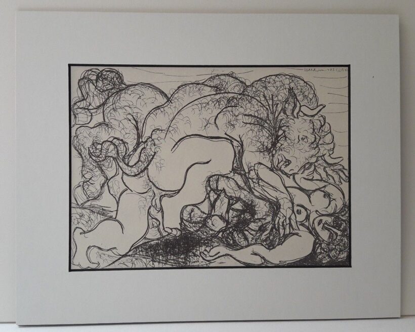 Pablo Picasso - Minotaure attaquant une Amazone