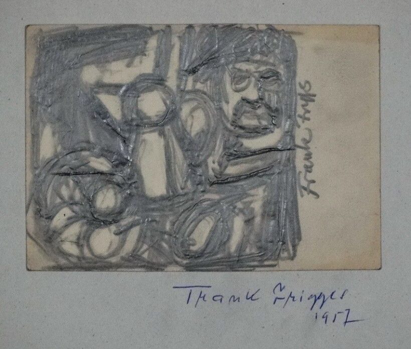 Frank Frigyes (1890 - 1976): Csendélet portréval