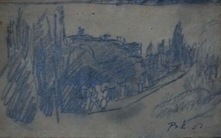 Pór Bertalan (1880 - 1964): Tabán, Virágárok utca, 1951