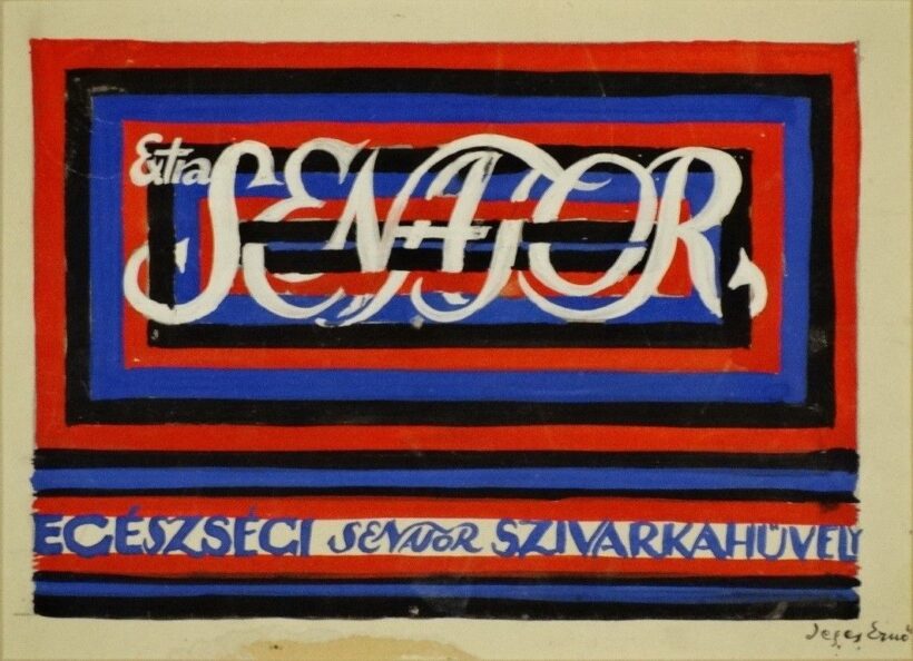 Jeges Ernő (1898 - 1956): Senator extra reklámterv