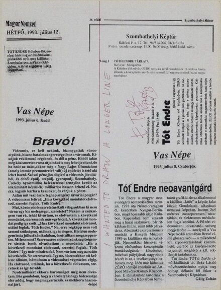 Tót Endre (1937): I wanted to draw…1993