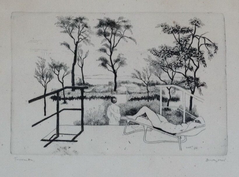 Duray Tibor (1912 - 1988): Teraszon