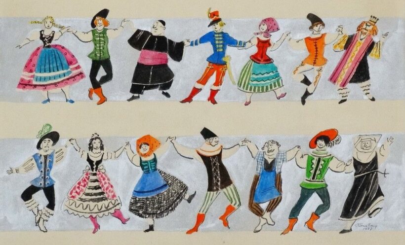 Róna Emy (1904 - 1988): Táncolók, 1977