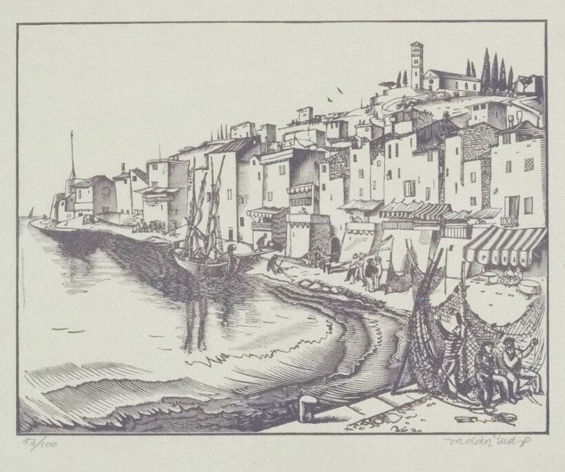 Vadász Endre (1901 - 1944): Mediterrán város, 1943