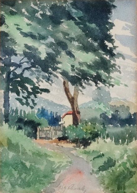 Olvashatatlan szignó: Út a faluba, 1929