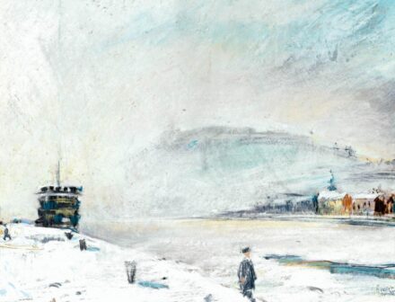 Ördögh László (1923 - 2007): Duna-part télen, 1947