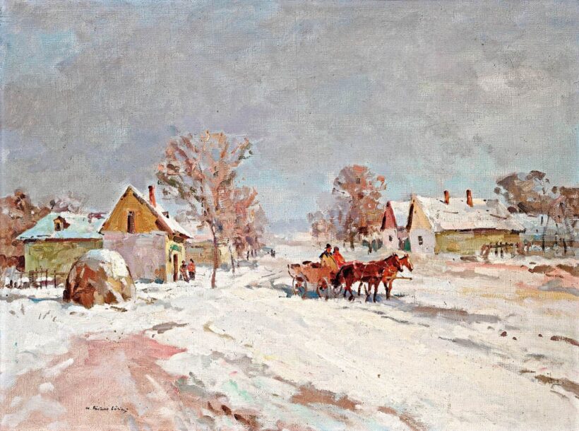 Farkas Lőrinc, Csallóközi (1898 - 1973): Falu télen