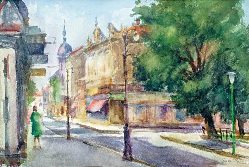 Bartha István (1892 - 1972): "Szegedi utcarészlet", 1961
