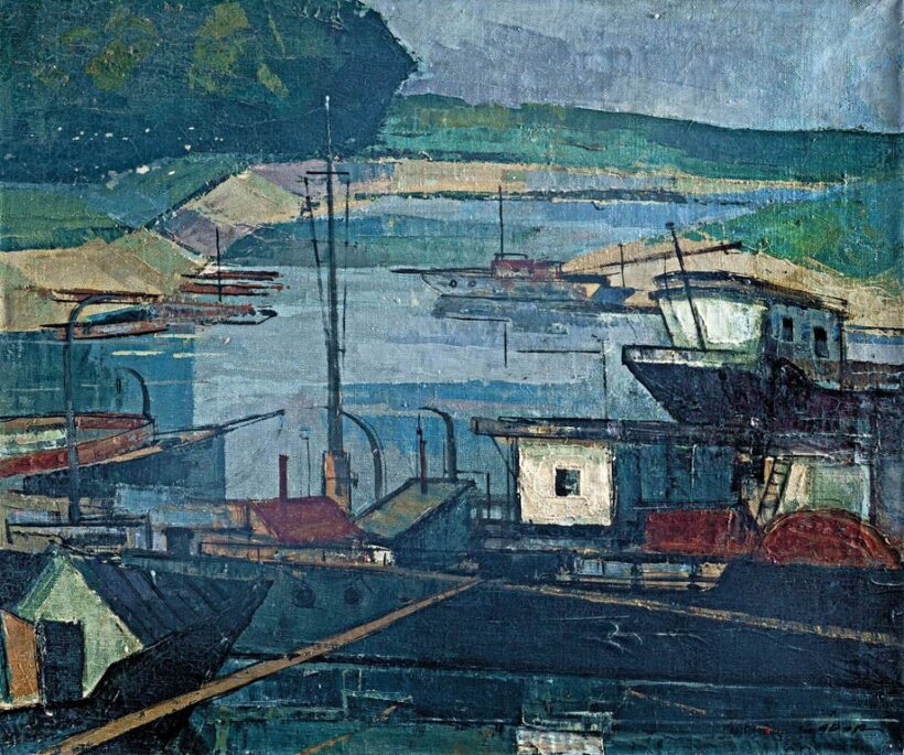 Gádor Emil (1911 - 1998): Dunai kikötő