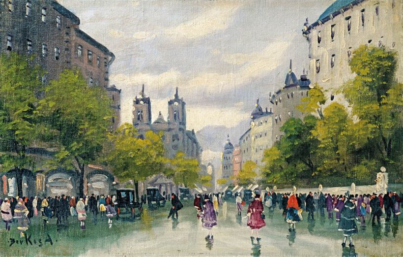 Berkes Antal (1874 - 1938): Utcarészlet