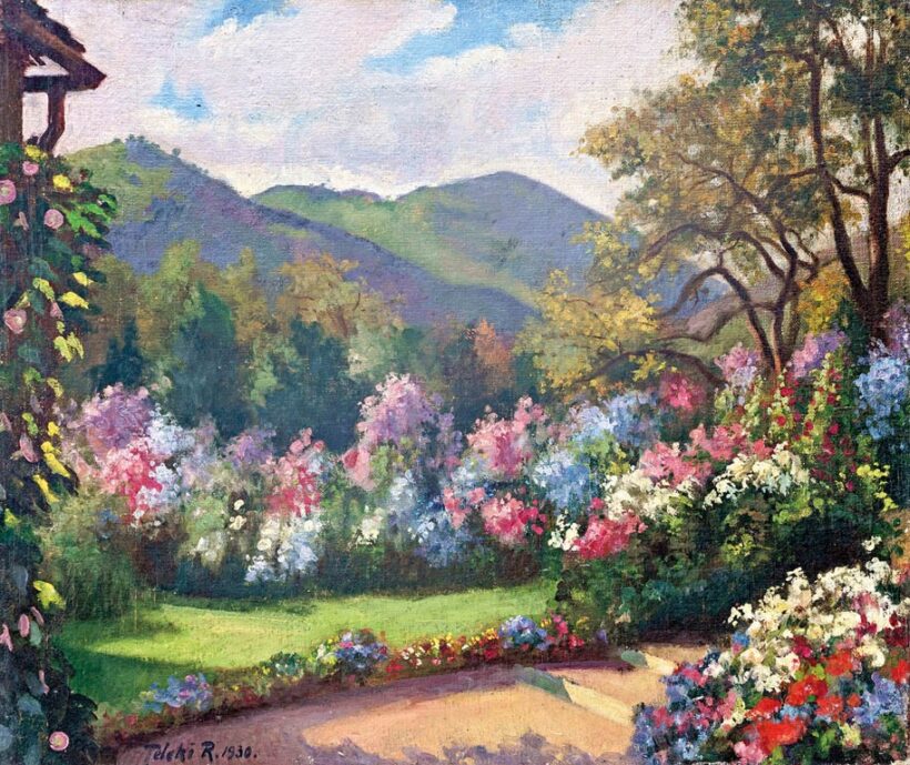Teleky Ralph (1890 - 1982): Virágzó bokrok, 1930