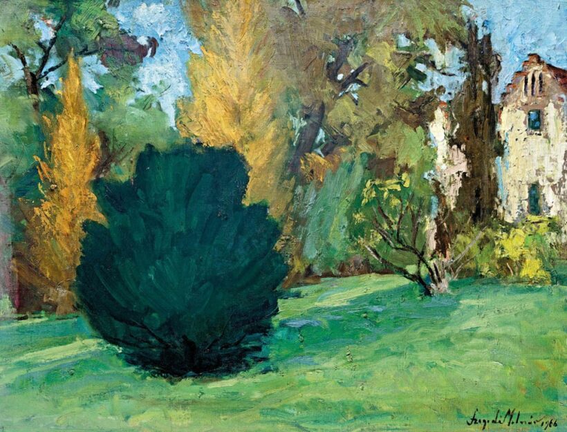 Szegedi Molnár Géza (1906 - 1970): Parkrészlet, 1966
