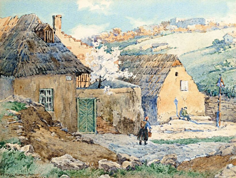 Veress Elemér (1876 - 1959): Tabáni részlet, 1921