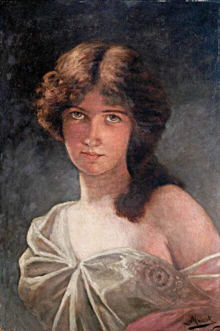 Monok jelzéssel,1920 körül: Igéző szemek