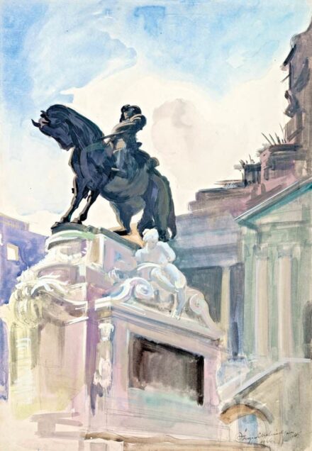 Szegedi Molnár Géza (1906 - 1970): Savoyai Jenő szobra, 1946