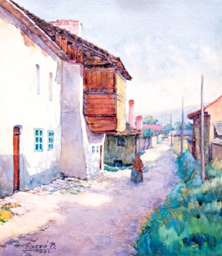 Garzó Bertalan (1882 - 1959): Utcarészlet, 1931