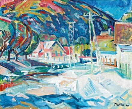 Platthy György (1908 - 2003): "Mecseknádasdi patakpart", 1970