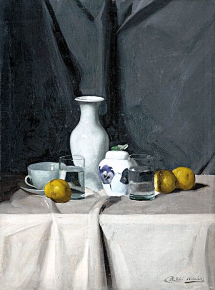 Pentelei Molnár János (1878 - 1924): Csendélet porcelánokkal