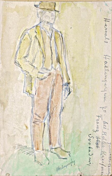 Mednyánszky László báró (1852 - 1919): Franz Svokalni (Férfi kalapban)