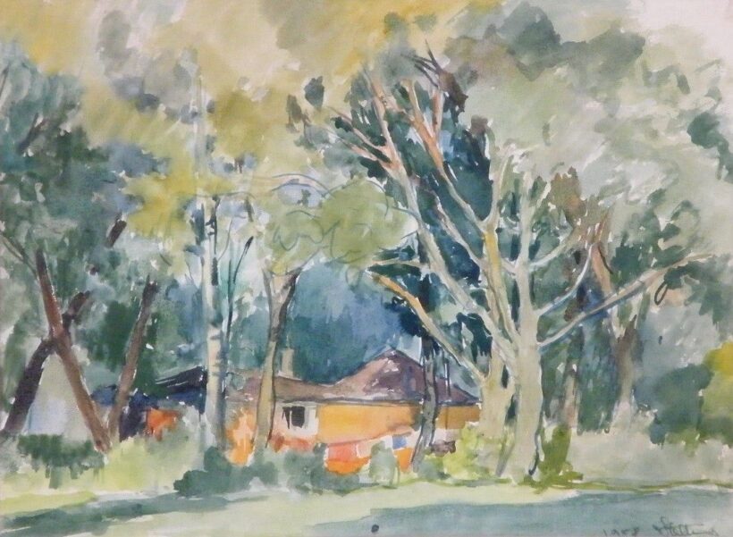 Stettner Béla (1928 - 1984): Ház az erdő mélyén, 1958