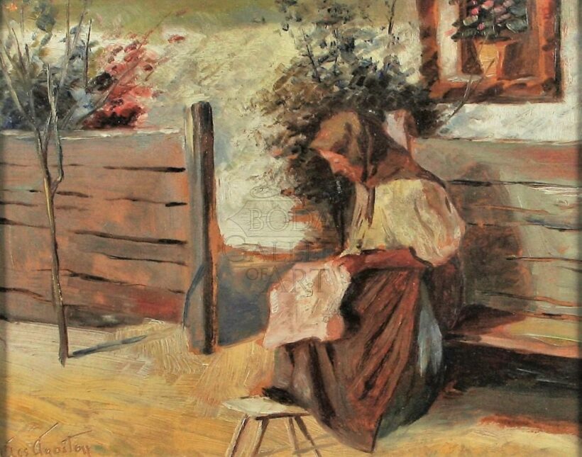 Ács Ágoston (1889-1947): Kézimunkázás