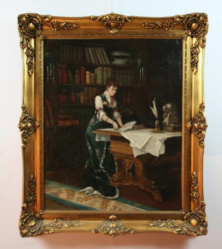 Bruck Lajos (1846-1910): Könyvtárban