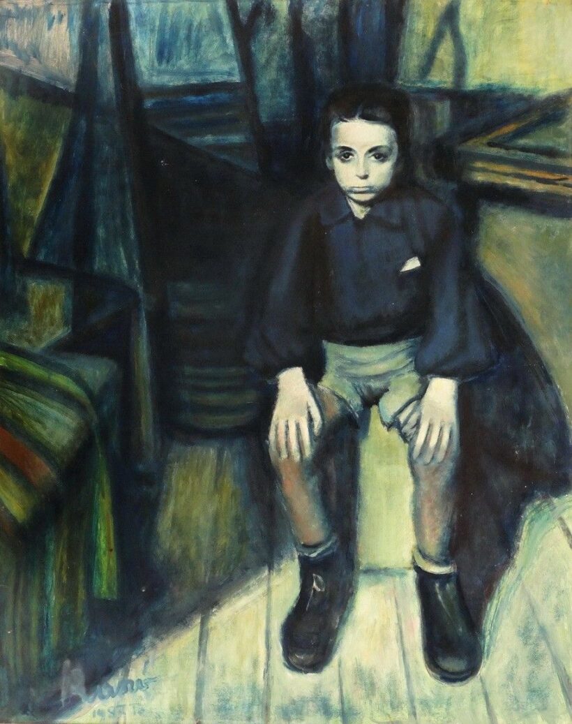 Kaszó Dezső (1907 - 1994): Kisfiú, 1987
